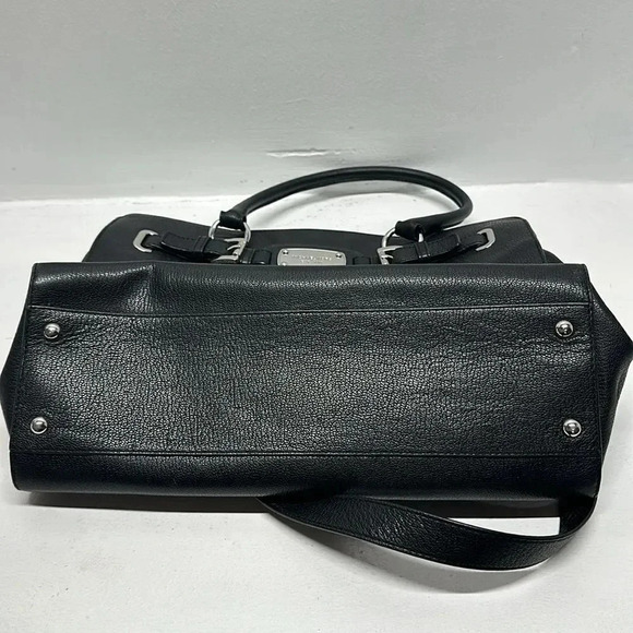 Michael Kors Hamilton East West Handbag Purse Crossbody Bag Leather Black Large - Picture 8 of 17